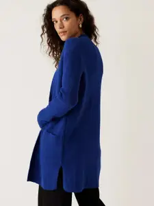 Marks & Spencer Women Solid Longline Open Front Shrug