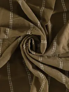 HANDICRAFT PALACE Women Brown & White Striped Cotton Scarf