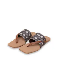 ZOUK Women Printed Open Toe Flats