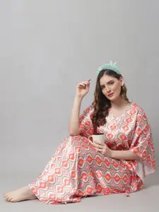 Claura Printed Maxi Nightdress