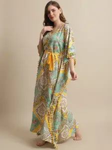 Claura Printed Maxi Nightdress
