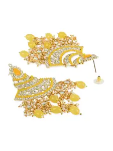 I Jewels Crescent Shaped Chandbalis Earrings