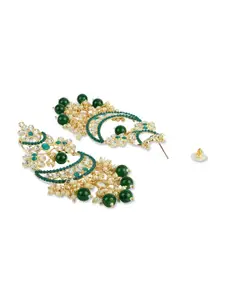 I Jewels Crescent Shaped Chandbalis Earrings