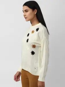 Van Heusen Woman Embroidered Acrylic Pullover