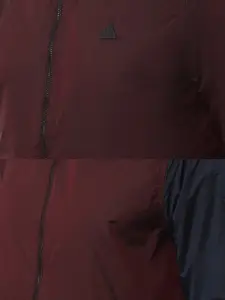 V Dot Men Maroon Reversible Bomber Jacket