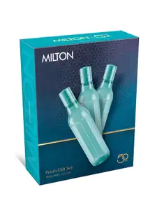 Milton Prism Pet Blue Set of 3 BPA Free Leak Proof Pet Water Bottles 1 Litre Each