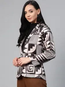 Jompers Women Printed Single-Breasted Blazer