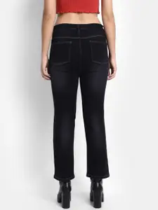 Next One Women Comfort Fit Straight Fit High-Rise Light Fade Cotton Jeans