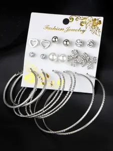 Jewels Galaxy Pack Of 6 Contemporary Studs Earrings