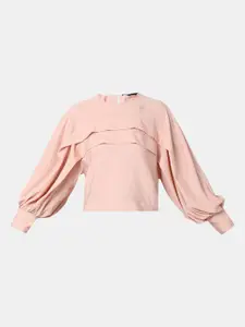 Vero Moda Cream-Coloured Cuffed Sleeved Top