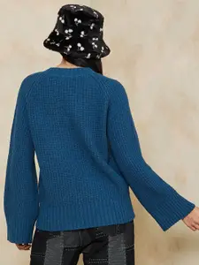 Styli Women V-Neck Ribbed Pullover