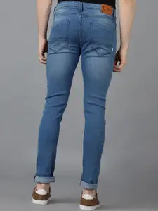 Urbano Fashion Men Slim Fit Slash Knee Light Fade Stretchable Cotton Jeans