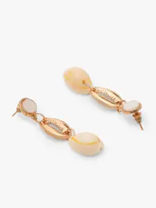 AccessHer Gold-Plated Contemporary Drop Earrings