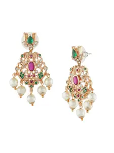 Estele Rose Gold Plated Classic Drop Earrings