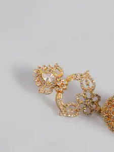 Estele Gold-Plated Floral Jhumkas Earrings