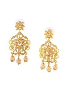 Estele Gold-Plated Floral Drop Earrings