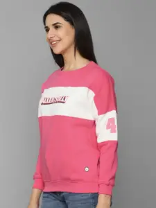 Allen Solly Woman Women Pink Colourblocked Sweatshirt