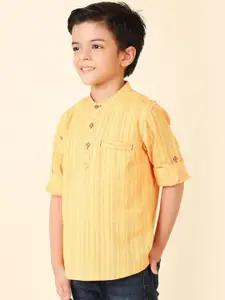 Fabindia Boys Striped Cotton Kurta