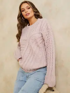 Styli Women Cable Knit Pullover