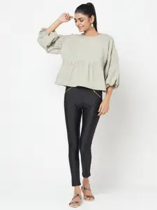 Fabindia Extended Sleeves Peplum Top