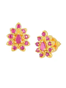 Voylla Gold-Plated Contemporary Studs Earrings