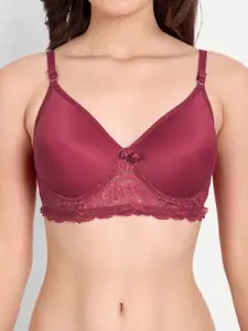 FIMS Pack of 2 Rapid-Dry Lightly Padded Bra Fancy_Pad_Bra_BlueMaroon