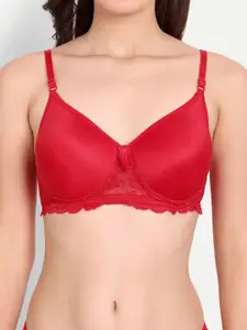 FIMS Pack of 3 Floral Lace Lightly Cotton Padded Bra