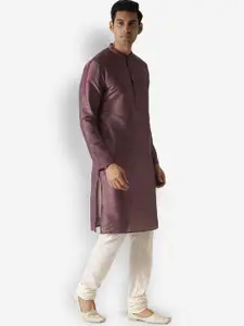 KISAH Mandarin Collar Long Sleeves Pure Cotton Kurta