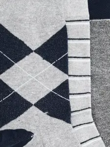 BYFORD by Pantaloons Men Pack Of 3 Patterned Cotton Ankle-Length Socks