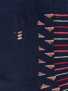 BYFORD by Pantaloons Men Pack Of 3 Striped Calf-Length Socks