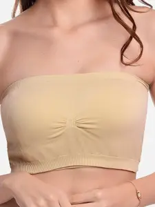 FIMS Women Pack of 3 Solid Wire free Tube Padded Seamless Bra