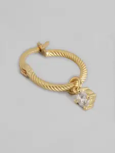 Carlton London Gold-Toned Circular Hoop Earrings