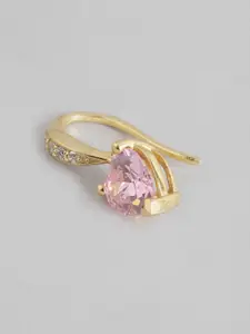 Carlton London Heart Shaped Drop Earrings