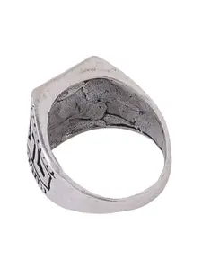VIRAASI Men Rhodium-Plated Stainless Steel Finger Ring