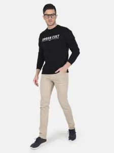 Monte Carlo Men Black Cotton Printed Sweatshirt