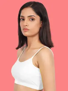 DChica Women Pack Of 2 Non-Wired All Day Comfort Seamless Thin-Strap Everyday Cotton Bra