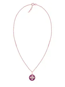 GIVA Women 925 Sterling Silver & Rose Gold-Plated Pendant with Link Chain