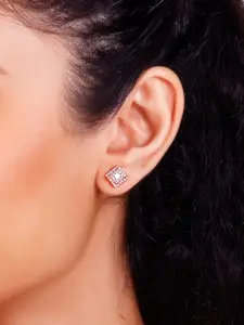 GIVA Rose Gold Plated Contemporary Studs Earrings