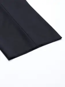 Louis Philippe Men Checked Classic Slim Fit Mid-Rise Formal Trousers