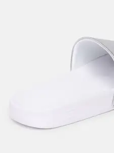 Tommy Hilfiger Women Silver-Toned Sliders