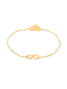 Silvermerc Designs Women Gold-Toned Brass Handcrafted Gold-Plated Charm Bracelet