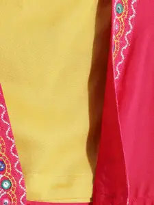 Sangria Teen Girls Ethnic Top with Dhoti Pants and Embroidered Jacket