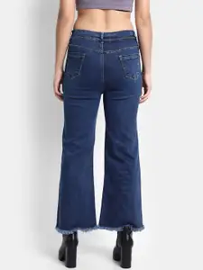 BROADSTAR Women Straight Fit High-Rise Cotton Jeans