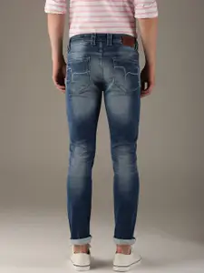 Flying Machine Men Blue Jackson Skinny Fit Mid-Rise Clean Look Stretchable Jeans