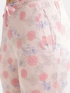 Jockey Women Printed Cotton Relaxed Fit Cuffed Hem Lounge Pant