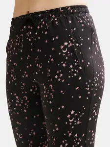 Jockey Women Checked Cotton Relaxed Fit Cuffed Hem Lounge Pant