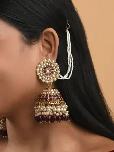 Fida Gold Plated Contemporary Jhumkas Earrings