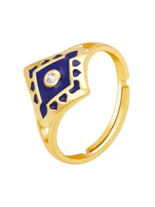 GIVA Sterling-Sliver Gold-Plated Buckingham Palace Finger Ring