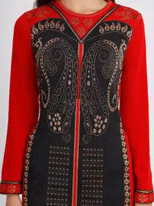 KEIKO Ethnic Motifs Woven Design Acrylic Jacquard Kurti