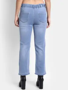 Next One Women Straight Fit High-Rise Light Fade Stretchable Cotton Jeans